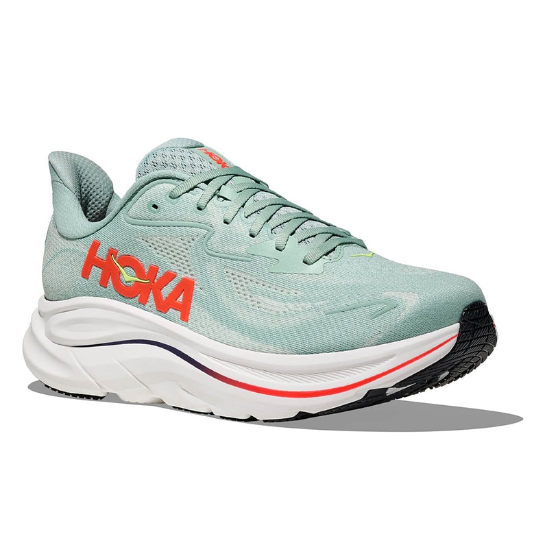 HOKA ホカ CLIFTON 10 クリフトン メンズ ランニングシューズ D SGNN SAGE NEON FLAME 1162030 グリーン系