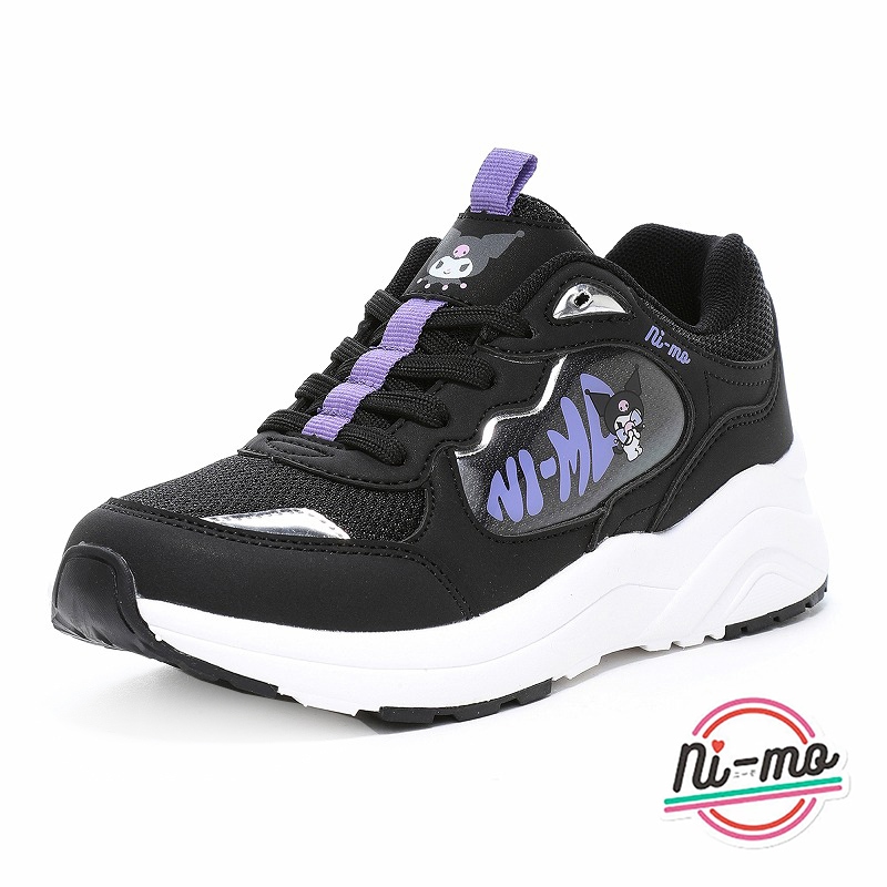 ニーモ Ni-mo ムーンスター クロミ サンリオ コラボ NM J152SAN キッズ スニーカー ジュニアシューズ 女の子 ガールズ 抗菌防臭 ブラック