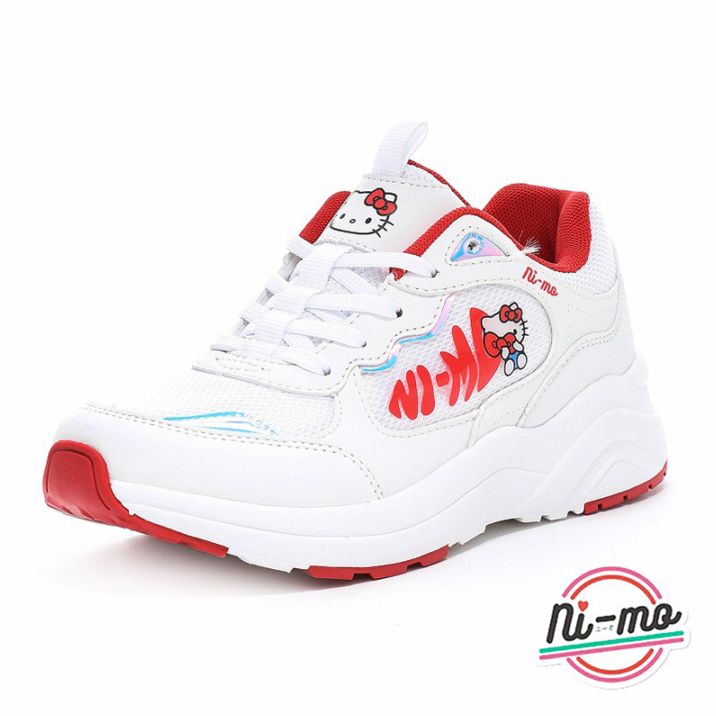 ニーモ Ni-mo ムーンスター ハローキティ サンリオ コラボ NM J152SAN キッズ スニーカー ジュニアシューズ 女の子 ガールズ 抗菌防臭 ホワイト