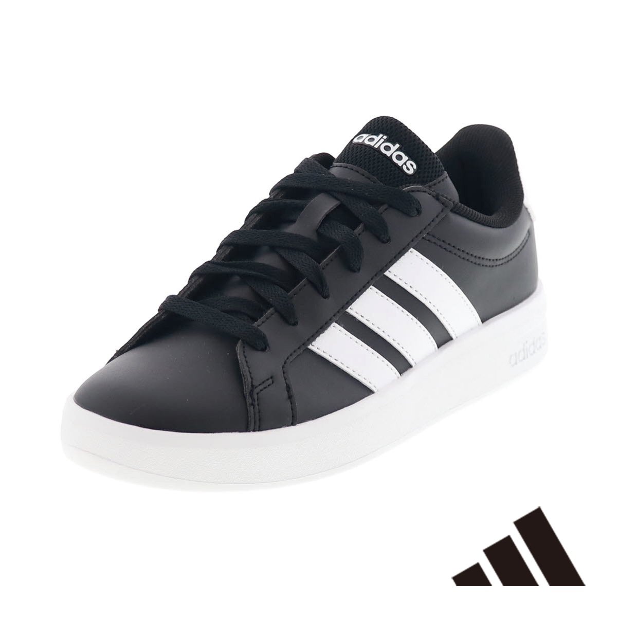 adidas アディダス グランドコート 3.0 J JP9366 ジュニア シューズ キッズ スニーカー レディース ローカット コートシューズ ブラック×ホワイト