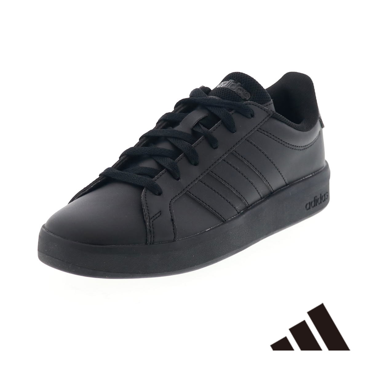 adidas アディダス グランドコート 3.0 J KK3791 ジュニア シューズ キッズ スニーカー レディース ローカット コートシューズ ブラック×ブラック