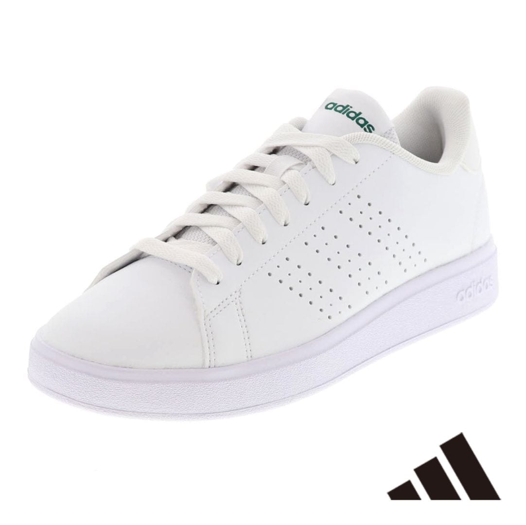 adidas アディダス アドバンコート ベース 2.0 U IF4135 メンズスニーカー ローカット コートシューズ ホワイト/グリーン ADVANCOURT BASE 2.0 U