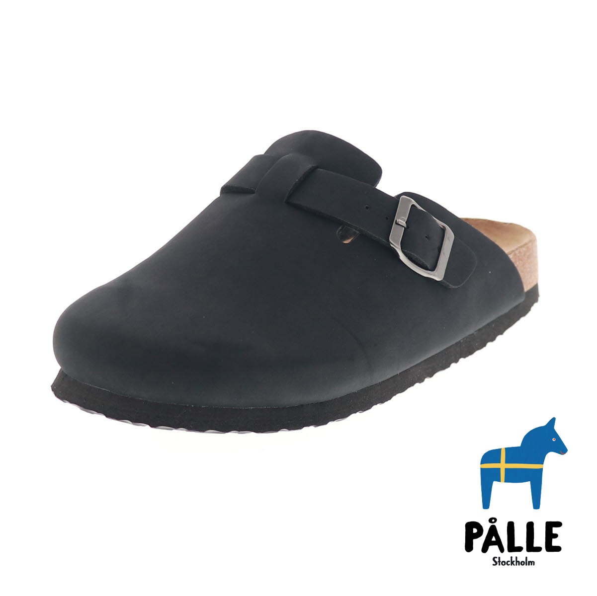 ポレ レディース クロッグ サボサンダル スリッポンシューズ オフィス スリッパ アウトドア 北欧デザイン ホース 馬 PALLE 2541 BLACK ブラック