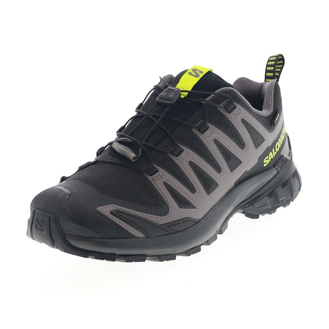 サロモン メンズ スニーカー 男性用 トレイル ランニングシューズ アウトドア SALOMON XA PRO 3D V9 GORE-TEX 防水 479873 27 VO ブラック/グレー/ライム