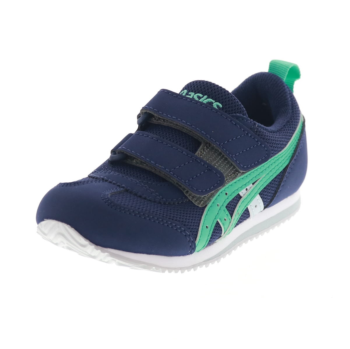 asics アシックス キッズ スニーカー SUKU2 スクスク アイダホ MINI 5 ネイビーブルー×グリーン 1144A434-400 子供 小学生 通学