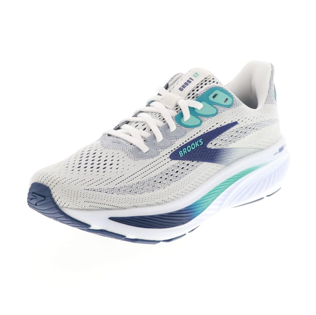 BROOKS ブルックス ゴースト17 メンズ ランニングシューズ ローカット 運動靴 軽量 メッシュ Ghost 17 BRM4423 W/BLU ホワイト/ブルー