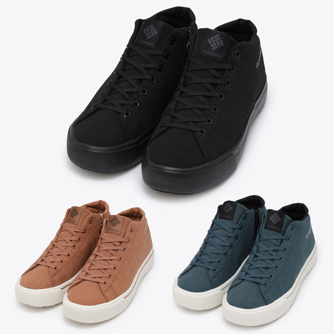Columbia コロンビア メンズ スニーカー ホーソンレイン ミッド ウォータープルーフ YU7030 ブラック ブラウン グリーン
