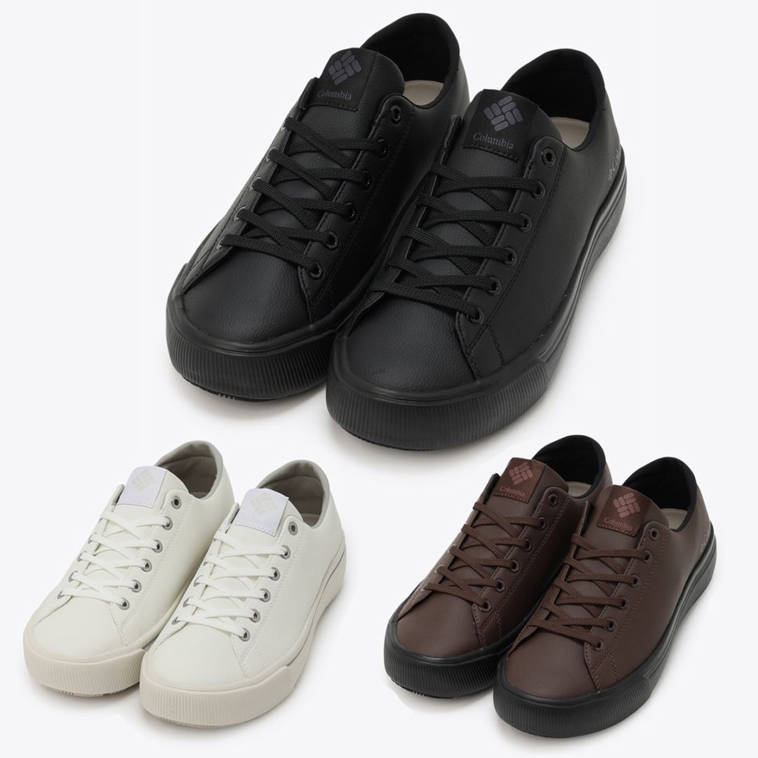 Columbia コロンビア メンズ スニーカー ホーソンレイン ロー クラシック ウォータープルーフ YU7321 ブラック ホワイト ブラウン
