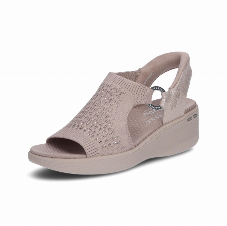 SKECHERS スケッチャーズ レディース サンダル スリップインズ マーサ・スチュワート ピアライト パーク パス 188001 TPE トープ