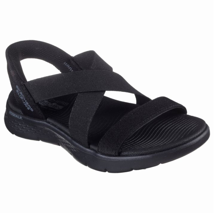 SKECHERS スケッチャーズ レディース サンダル スリップインズ ゴーウォーク フレックス サンダル グリマー 141489 BBK ブラック 黒