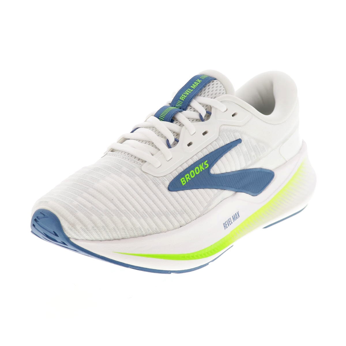 BROOKS ブルックス レベルMAX メンズ ランニングシューズ ウォーキング ローカット スニーカー 運動靴 Revel MAX BRM4823 W/GRM ホワイト/グリーン