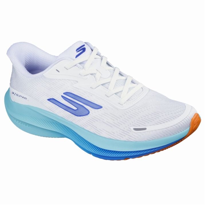 SKECHERS スケッチャーズ スリップインズ：エアロ パルス メンズ ランニング シューズ 246220 WAQ ホワイト/アクア