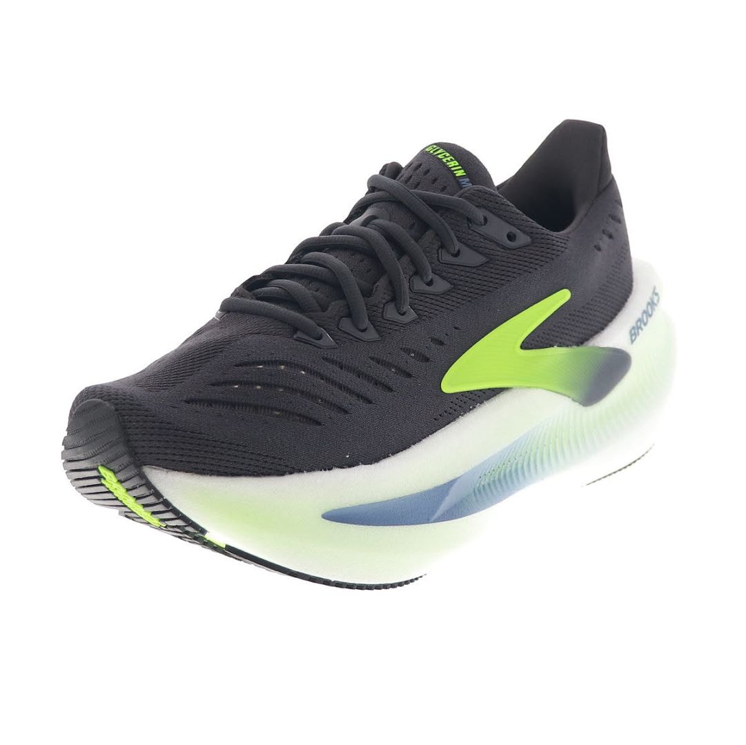 BROOKS ブルックス グリセリン MAX2 メンズ ランニングシューズ ウォーキング ローカット スニーカー 運動靴 Glycerin MAX 2 BRM4793 W/BRM B/GRN ブラック/グリーン