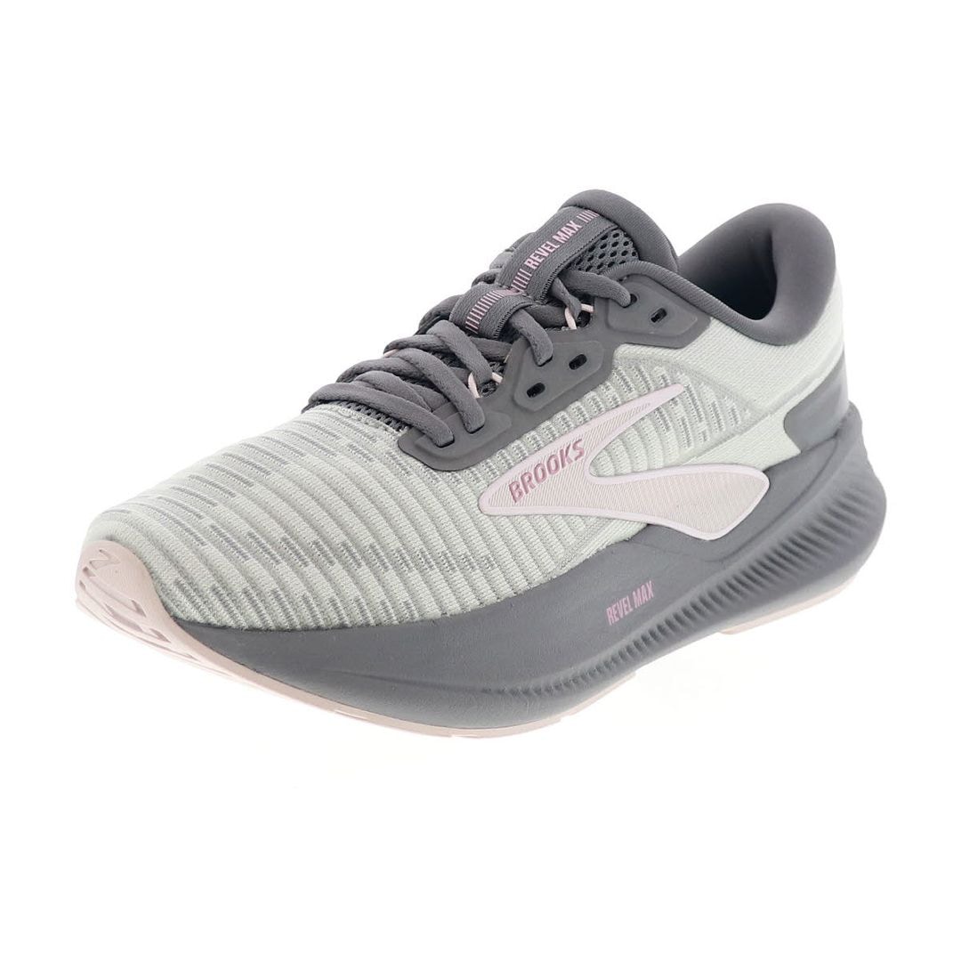 BROOKS ブルックス レベルMAX レディース ランニングシューズ ウォーキング ローカット スニーカー 運動靴 Revel MAX BRW4702 GRY グレー