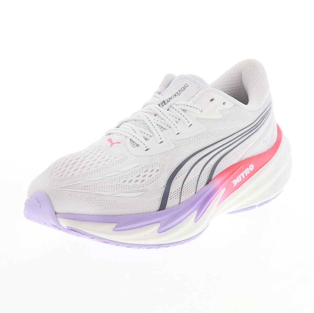 PUMA プーマ ウィメンズ ヴェロシティ ニトロ 5 レディース ランニングシューズ 312945 05 PUMA White-Ultra Red-Light Lavender ホワイト/レッド/ラベンダー