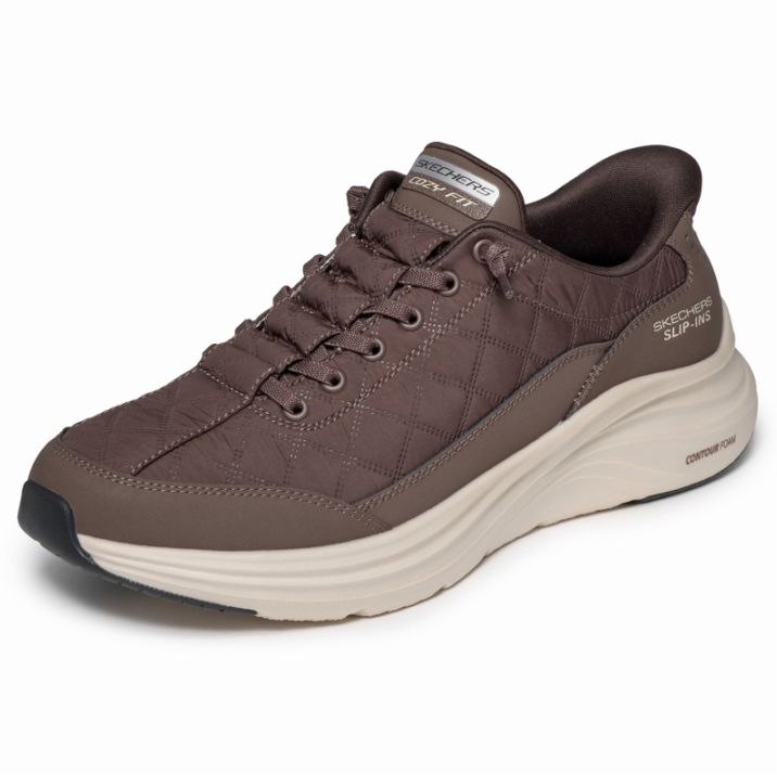 SKECHERS スケッチャーズ スリップインズ メンズ スニーカー コンツアーフォーム コージーフィット 232619 BRN ブラウン