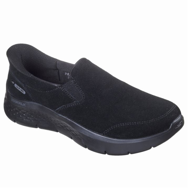 SKECHERS スケッチャーズ スリップインズ レディース スリッポン ゴーウォーク フレックス - ルー 125508 BBK ブラック スエード
