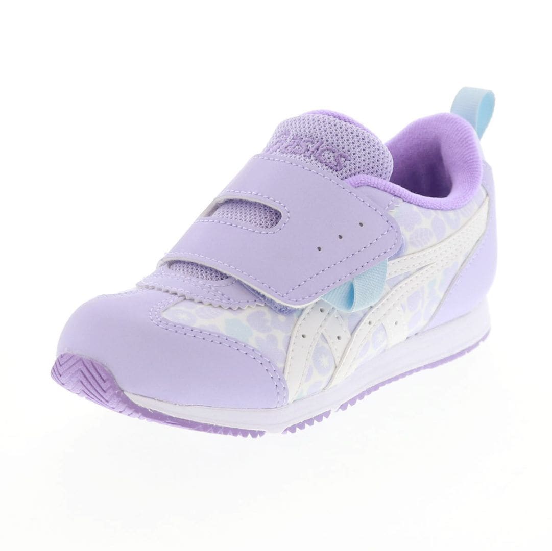 asics アシックス キッズ スニーカー SUKU2 スクスク IDAHO MINI アイダホミニ KT-ES G3 1144A444-500 ラベンダー/ホワイト 女の子 花柄 面ファスナー 1本ベルト