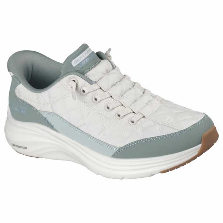 SKECHERS スケッチャーズ スリップインズ レディース スニーカー コンツアーフォーム - コージーフィット 150404 SAGE セージ