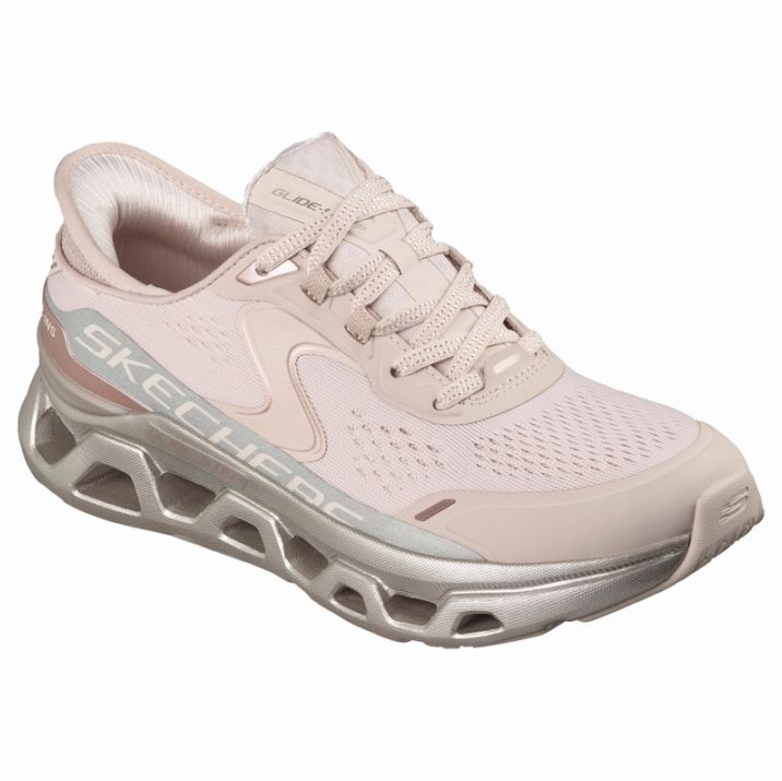 SKECHERS スケッチャーズ スリップインズ レディース スニーカー グライドステップ アルタス - ストレート シャイン 150514 NTGD ナチュラル/ゴールド