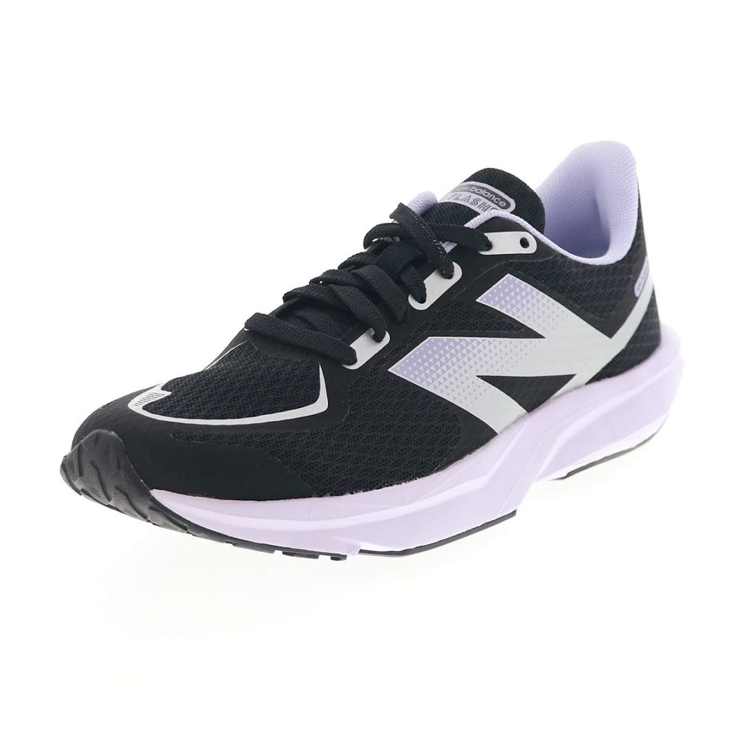 NB Flash v7 Lace ニューバランス ジュニア ランニング シューズ キッズ スニーカー 子供靴 運動靴 ブラック/バイオレット GFLSJ6YP BLACK with SMOKED VIOLET