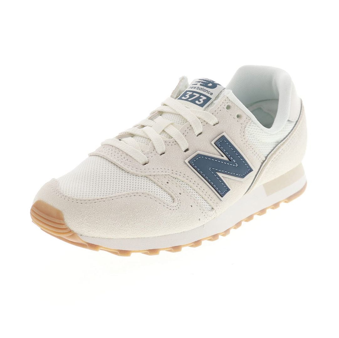 new balance ニューバランス 373 レディース スニーカー ローカット 定番 人気 カジュアル シューズ スエード×メッシュ NB W37399U B幅 オフホワイト