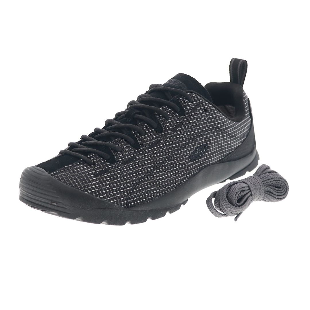 KEEN キーン メンズ ジャスパー ナイロン ウォータープルーフ 防水スニーカー クライミングシューズ JASPER NYLON WP 1032707 BLACK/BLACK ブラック 替え紐付き