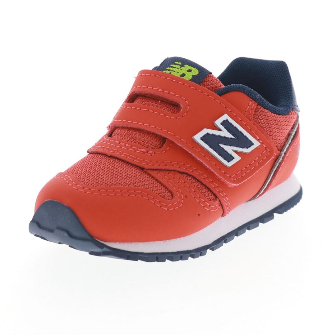 ニューバランス 373 キッズスニーカー ベビーシューズ 履きやすい 人気モデル 子供靴 NB I373288 レッド/ブルー 通園靴 通学靴 2026秋 新色