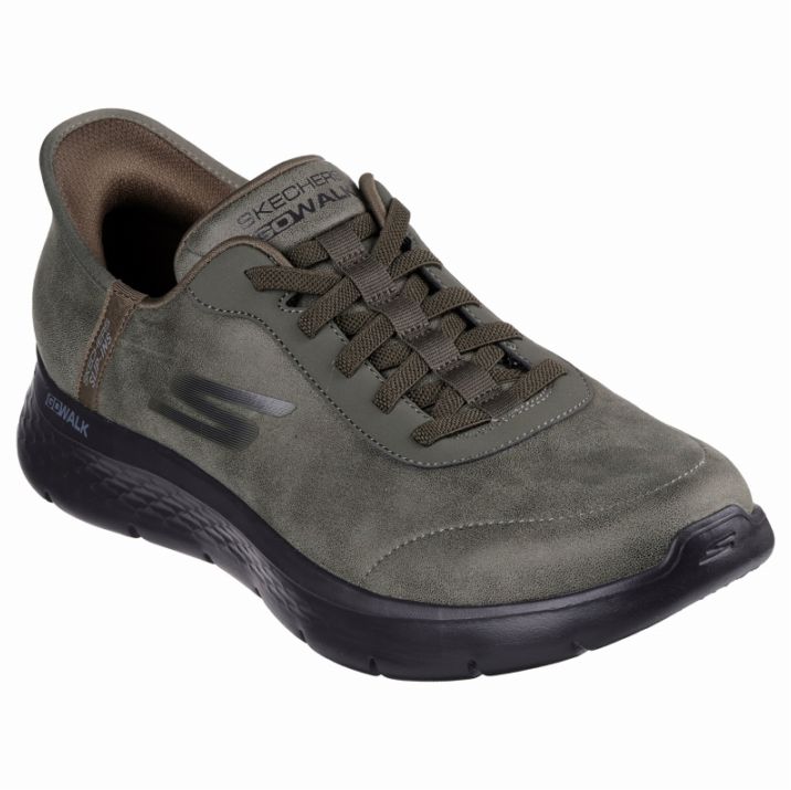 SKECHERS スケッチャーズ スリップインズ メンズ スニーカー 216326 OLV ゴーウォーク フレックス - スムース モーション オリーブ カジュアルシューズ  スリッポン