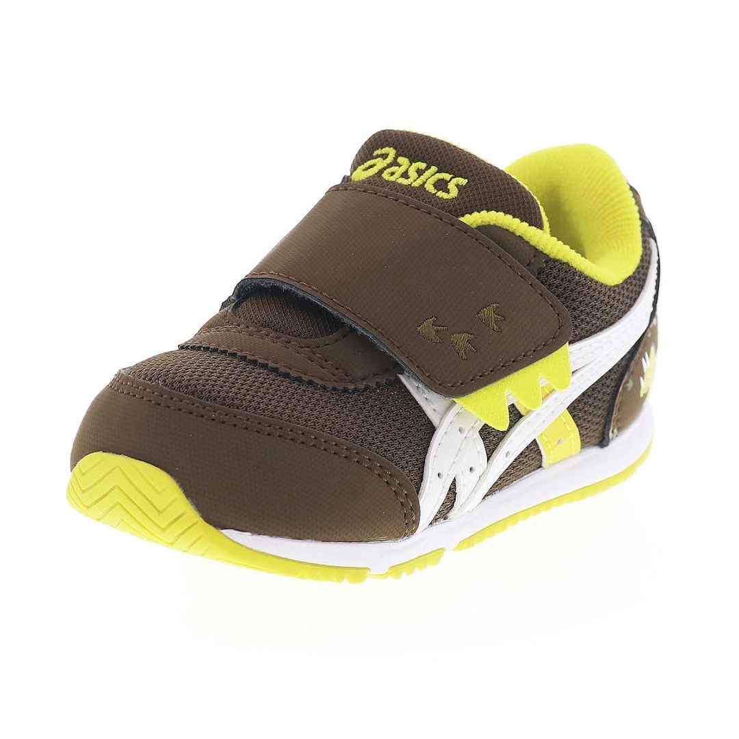 asics アシックス アイダホ スクスク ベビー スニーカー キッズ IDAHO BABY KT-ES D2 オリーブブラウン/ホワイト 1144A392-300 男の子 恐竜 ベルトタイプ 通園  通学 ギフト