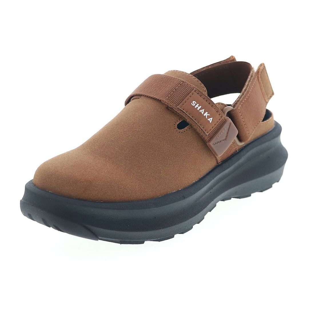 SHAKA シャカ スナッグ クロッグ GES レディース 2WAY スエード クロッグサンダル スリッポン ルームシューズ SK-373 SNUG CLOG GES DARK BROWN ダークブラウン