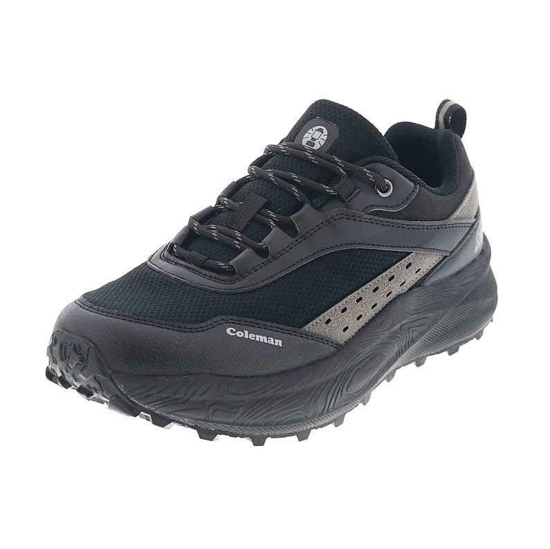 Coleman コールマン メンズ 防水スニーカー ローカット アウトドア トレッキングシューズ 厚底 防滑ソール 1X527CH N9 ブラック