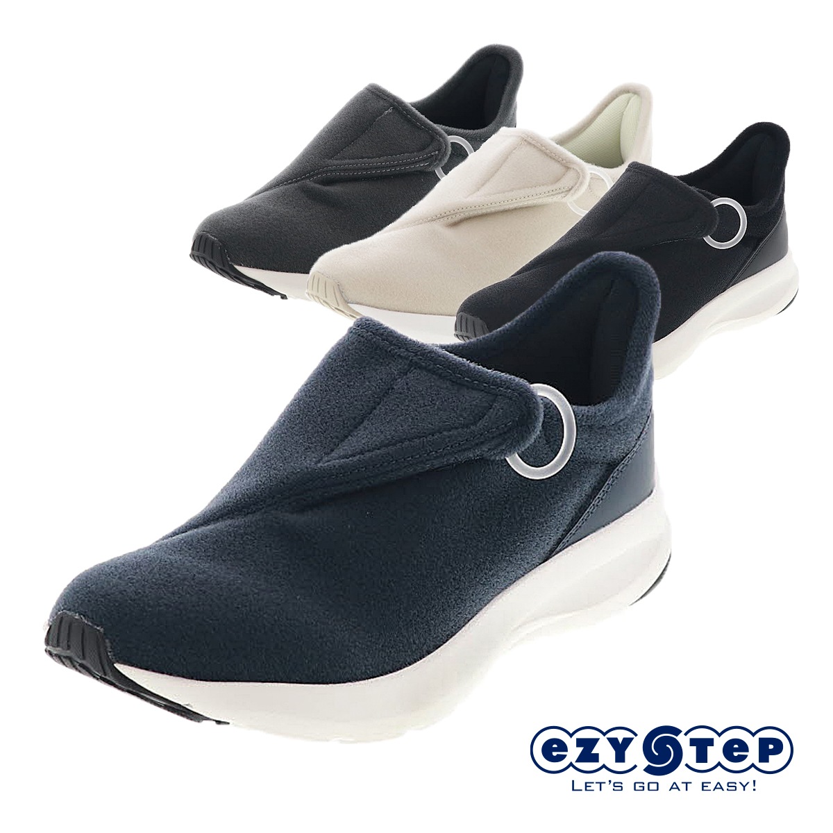 どこでもマジック ぴったりフィット レディース スリッポン スニーカー イージーステップ EZYSTEP EZS-101  ベージュ/グレー/ブラック/ネイビー | レディース,スリッポン | 靴のシューマート Online Store