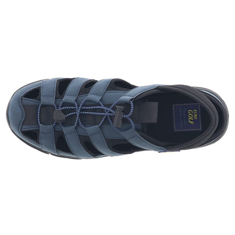 カカトを踏んで履ける メンズサンダル カジュアル スリッポンシューズ 超軽量 EURO GOLF ユーロゴルフ 65000 ネイビー 紺