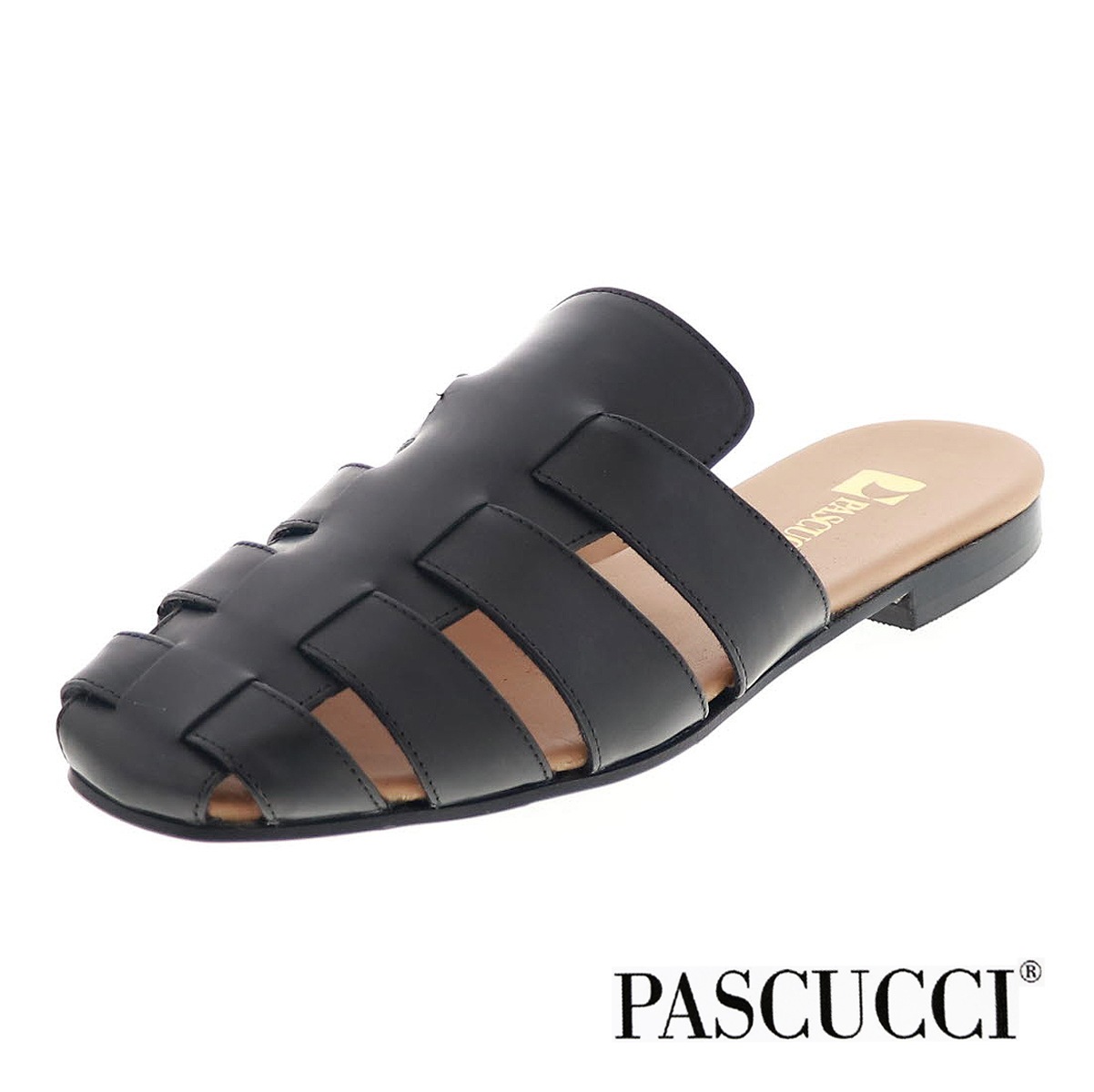 パスクッチ】PASCUCCI レザー グルカサンダル♡ブラック 36 PASCUCCI