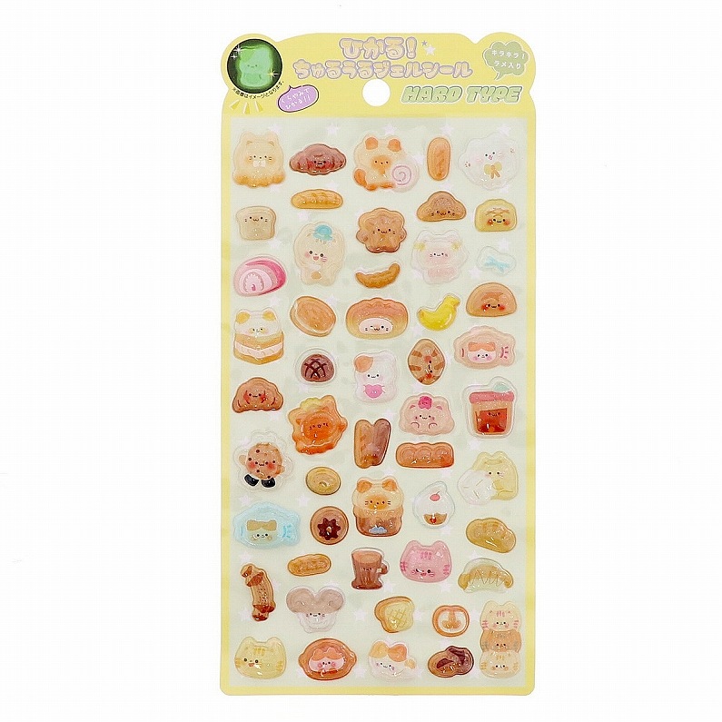 ひかる！ちゅるうる ジェルシール ねこパン ハードタイプ 801024