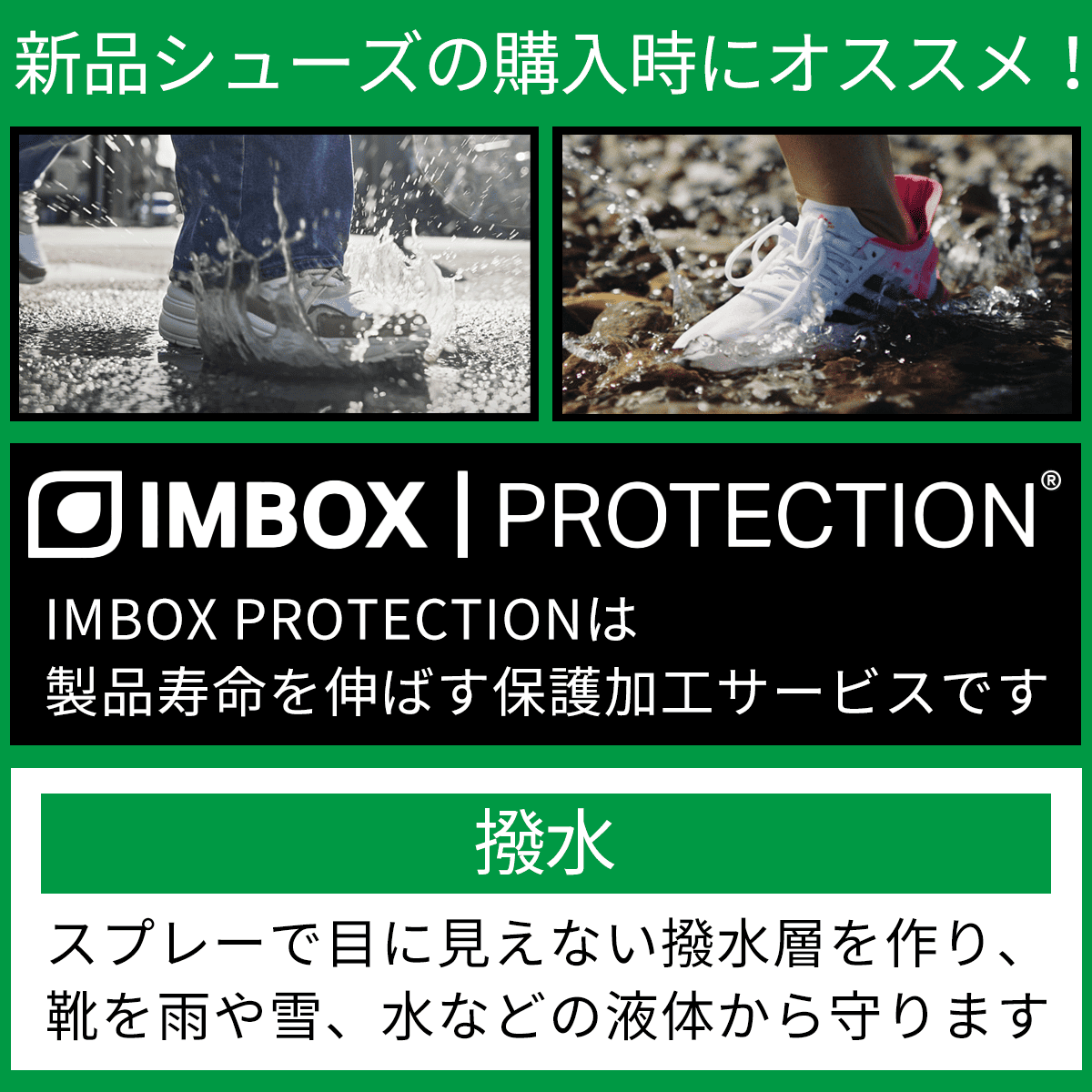 IMBOX PROTECTION インボックス プロテクション シューズ撥水加工 防汚 紫外線保護 UV