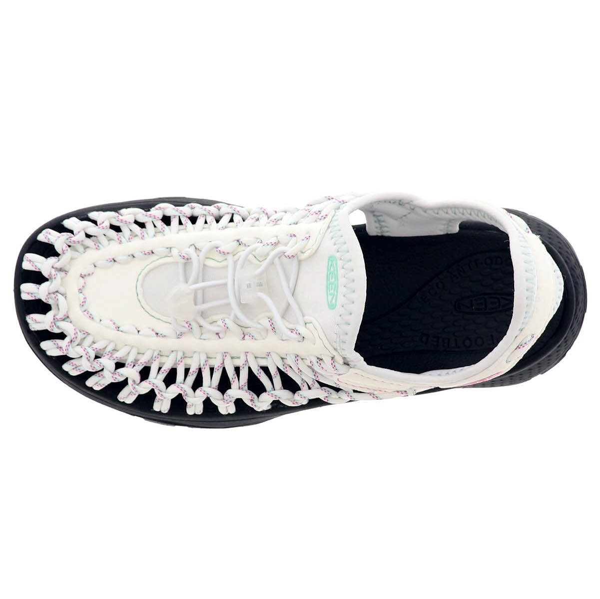 キーン ウィメンズ ユニーク アストリア レディース サンダル オープン エア スニーカー アウトドア KEEN UNEEK ASTORIA 1031728 STAR WHITE/BLACK ホワイト