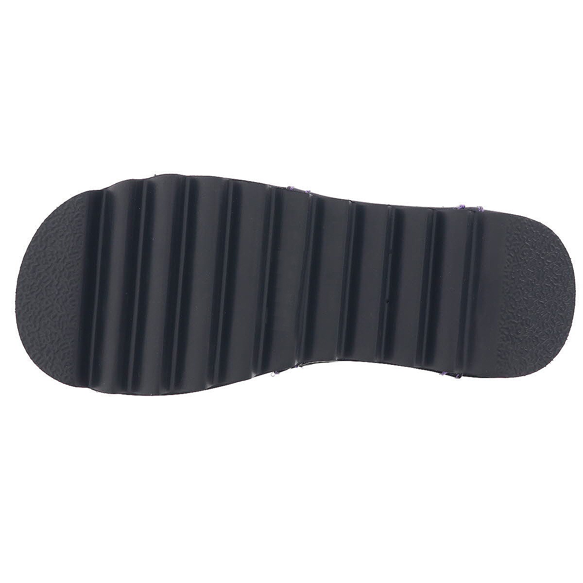 YOSUKE U.S.A ヨースケ 4460029 レディース 厚底 レースアップ ブーツ チェーン ベルト リボン ジップ付き BL/C ブラックコンビ 10cmヒール 3E幅