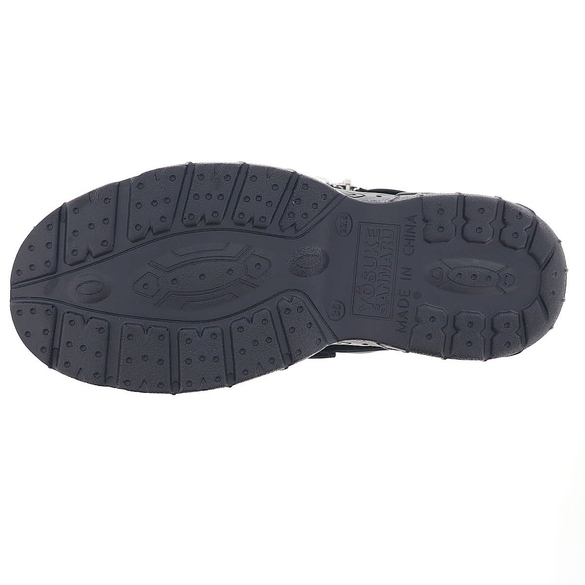 YOSUKE U.S.A ヨースケ 2605015 レディース 厚底 スニーカー ブーツ トレンド カバーブーツ ベルト ジップ付き ブラック 11cmヒール 3E幅