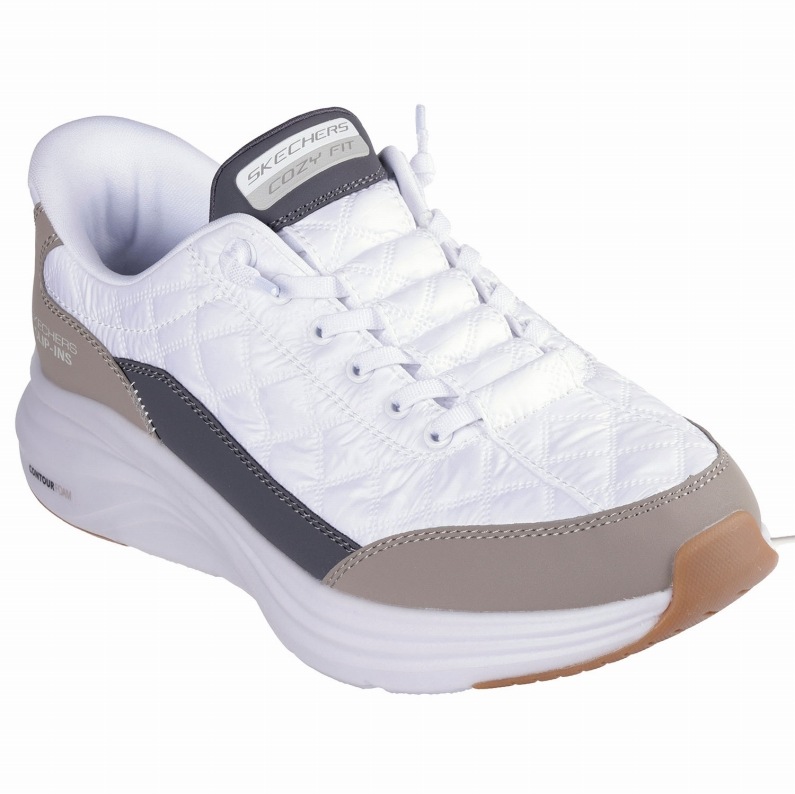 SKECHERS スケッチャーズ スリップインズ メンズ スニーカー コンツアーフォーム コージーフィット 232619 WTP ホワイト/トープ