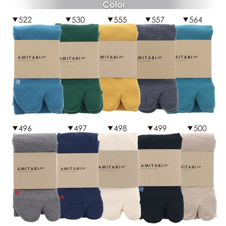 AMITABI アミタビソックス ベーシック AT0002 メンズ ソックス 靴下 足袋 たび 新色 10色 Lサイズ 25～27cm メール便対応