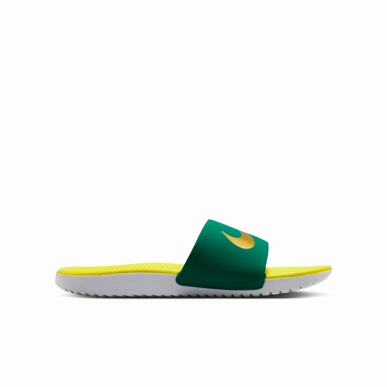 NIKE ナイキ キッズ ジュニア サンダル カワスライド GS 301 FJ8812 301 マラカイト/ソニックイエロー/ホワイト/メタリックゴールド