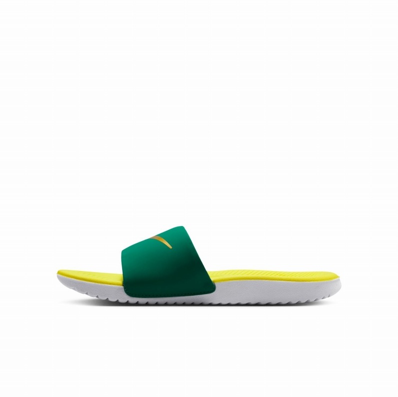 NIKE ナイキ キッズ ジュニア サンダル カワスライド GS 301 FJ8812 301 マラカイト/ソニックイエロー/ホワイト/メタリックゴールド