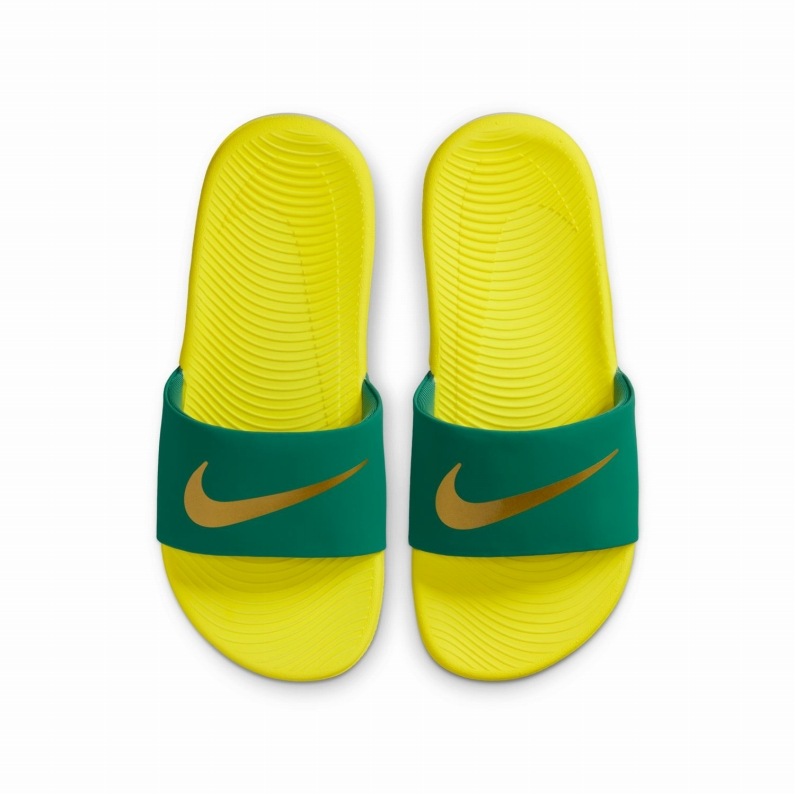 NIKE ナイキ キッズ ジュニア サンダル カワスライド GS 301 FJ8812 301 マラカイト/ソニックイエロー/ホワイト/メタリックゴールド