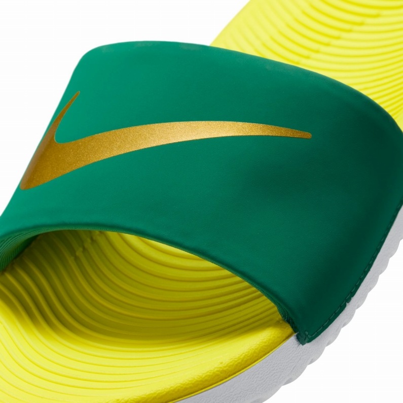 NIKE ナイキ キッズ ジュニア サンダル カワスライド GS 301 FJ8812 301 マラカイト/ソニックイエロー/ホワイト/メタリックゴールド