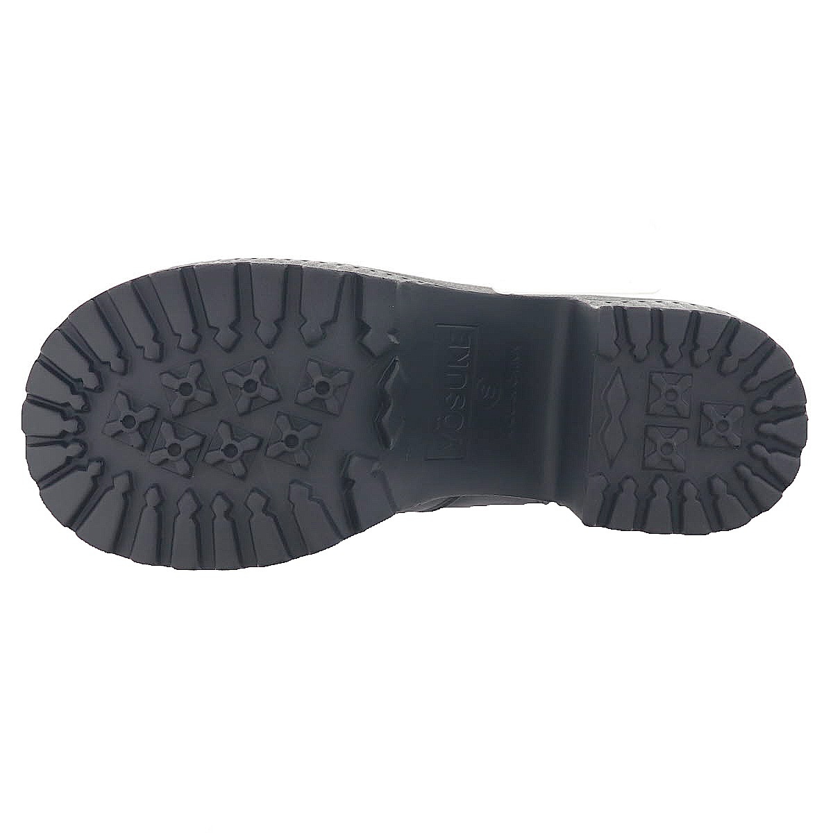 YOSUKE U.S.A ヨースケ 2605016 レディース 厚底 レースアップブーツ ジップ付き ロングブーツ BLC ブラックコンビ 12cmヒール 3E幅