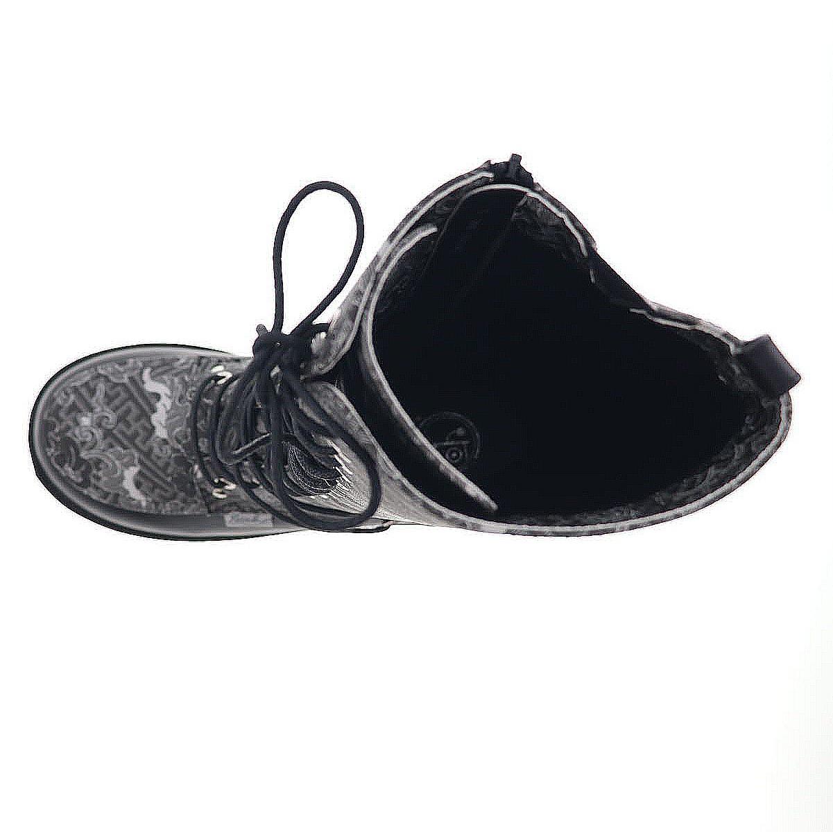 YOSUKE U.S.A ヨースケ 2605016 レディース 厚底 レースアップブーツ ジップ付き ロングブーツ BLC ブラックコンビ 12cmヒール 3E幅