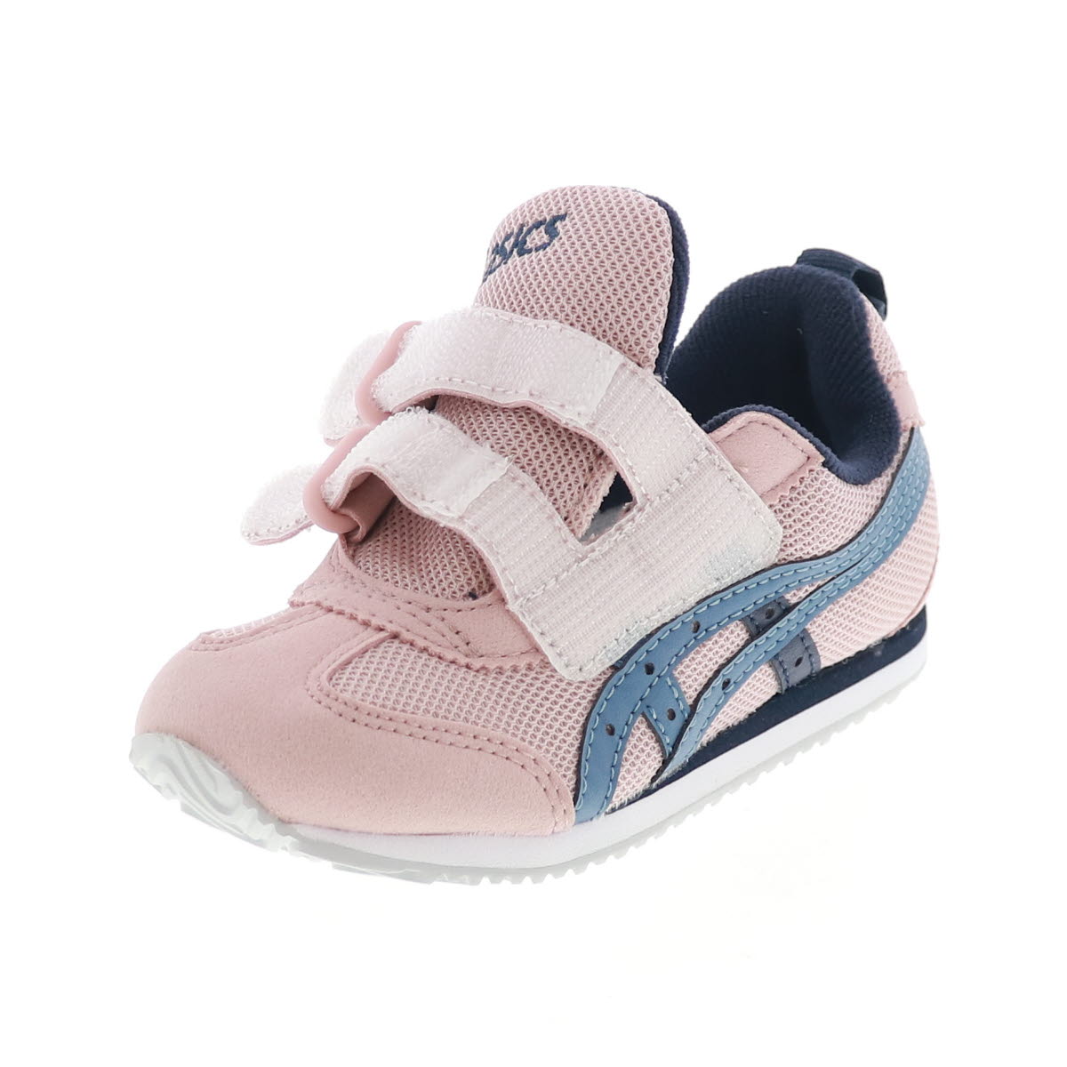asics アシックス キッズ スニーカー SUKU2 スクスク アイダホ MINI N ナロー ピンク×ブルー 1144A416-700 幅細め 女の子 ベルトタイプ