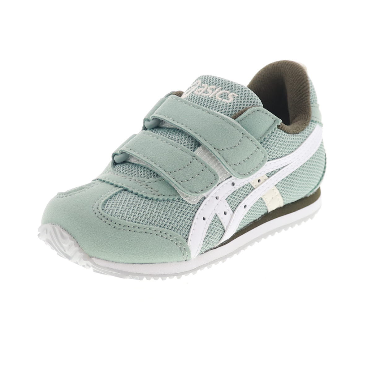 asics アシックス キッズ スニーカー SUKU2 スクスク アイダホ MINI N ナロー グレーブルー×ホワイト 1144A416-400 幅細め ベルトタイプ